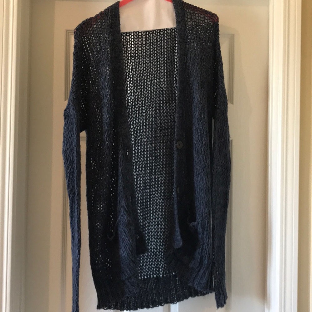 Hollister navy blue light weight cardigan